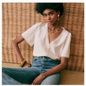 Sézane blouse in ecru